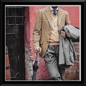 Vintage Pendleton Vest Men’s Large Tan Camel 100% Wool V Neck